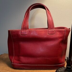 Coach Cherry Red Leather Tote